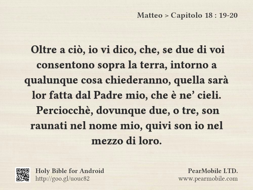 Matteo, Capitolo 18:19-20
